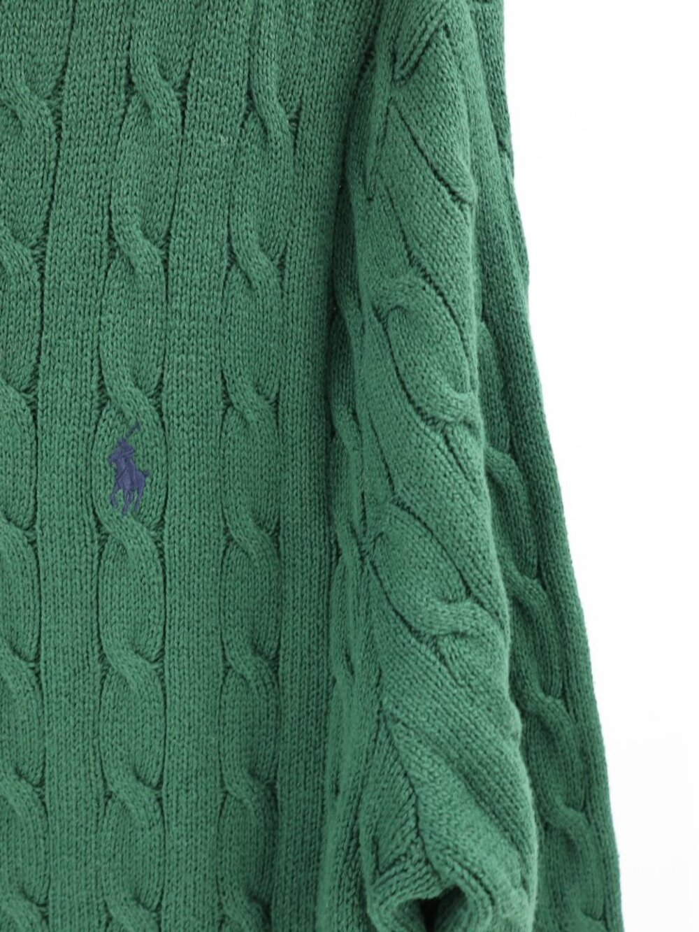 Polo Ralph Lauren Sweater Men’s 2XL Cotton Cable Knit Long Sleeve Crewneck Logo - Picture 2 of 8